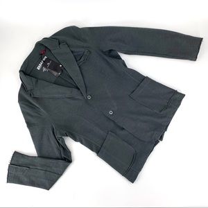 Parasuco Grey Cotton Jersey Two Button Blazer, Small